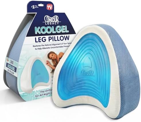 Contour Legacy Cool Leg & Knee Foam Support Pillow for Side Sleepers Soothing Relief for Back, Hips, Knees, Joints, Nerves & Muscles by Contour