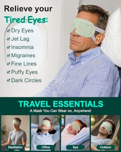 16 Packs Steam Eye Masks for Dry Eyes, Self Heating Warm Compress Unscented - Image 3