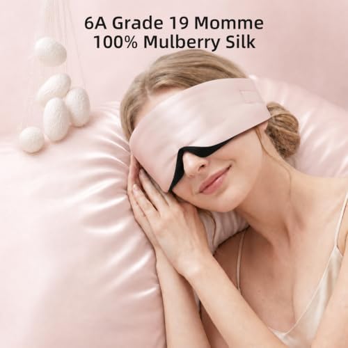 USlixury® 3D Contoured Silk Sleep Mask, Total Blackout&Zero Eye Pressure - Image 6