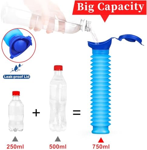 Portable Urinal, Portable Car Urinal for Men and Women, 750ml, Leakproof - Image 3
