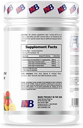 BCAA Powder, 5 Grams of BCAAs Amino Acids, Post Workout Recovery Drink for Muscle Building, Recovery, and Endurance, 30 Servings (Peach Mango) - Image 3