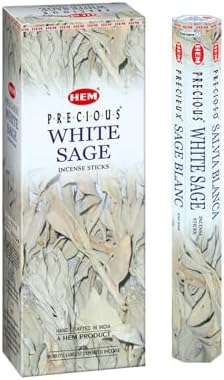 HEM White Sage Incense Sticks - 100 Count | Natural Air Purifying Aromatherapy | Calming and Cleansing Fragrance | Perfect for Meditation and Relaxation | Long-Lasting Burn by HEM