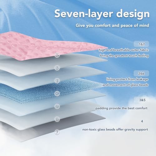 Topcee Weighted Blanket King Size (20lbs 80"x87"), Minky Dots Heavy Blanket for Woman, Man Sleeping, Soft, Cozy and Cooling Weighted Throw Blankets, Machine Washable, Pink - Image 5
