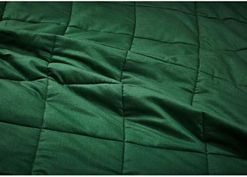 TONGDADA Kids Weighted Blanket | 40''x60'',10lbs | for Child Between 80-125 lbs | Premium Cotton Material with Glass Beads | Dark Green - Image 6