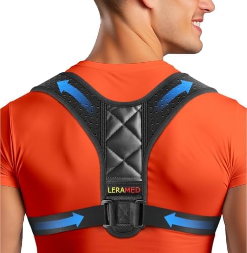 NEW 2026 Posture Corrector for Men & Women – Adjustable Figure-8 Back Brace for Rounded Shoulders & Upper Back Support – Breathable & Invisible Under Shirts – Desk Job & Computer Work – All-Day Brace (1, Black) by Unknown