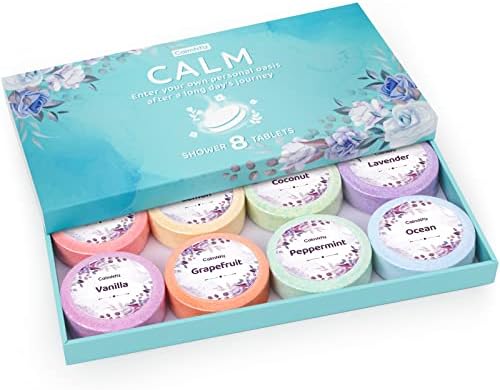 CalmNFiz Shower Steamers Aromatherapy Self Care Gifts 8 Pack Set, Green by CalmNFiz