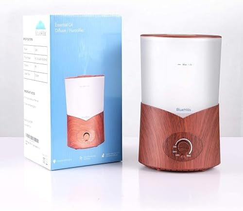 BlueHills 1000 ML Essential Oil Diffuser Premium Humidifier Large Dark Wood - Image 5