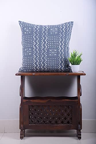 Trade Star Handloomed Spring Cushion Cover Handmade Cotton Pillow Case 100% Cotton Mudcloth Pillow Cover Rustic Modern Tribal Framhouse Throw Pillow Cases (Dark Grey ALMA 18X18 INCHES) - Image 2