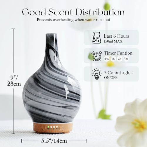 Porseme 150ml Handmade Essential Oil Diffuser 6H Runtime - Image 3
