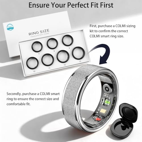 COLMI R10 Smart Ring, Sleep Health & Skin Temperature & 5ATM(Silver, 10) - Image 2
