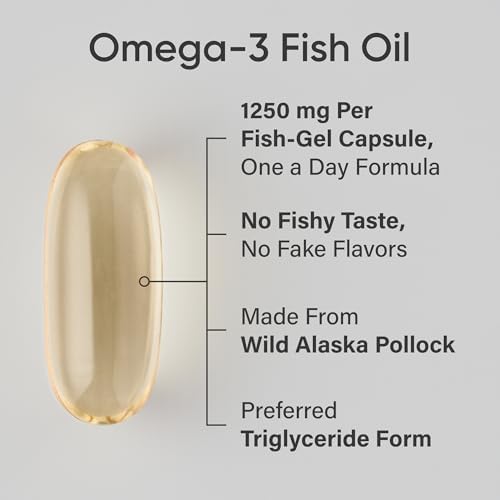 Sports Research® Omega-3 Fish Oil 1250mg from Wild Alaska Pollock, 90 Count - Image 2