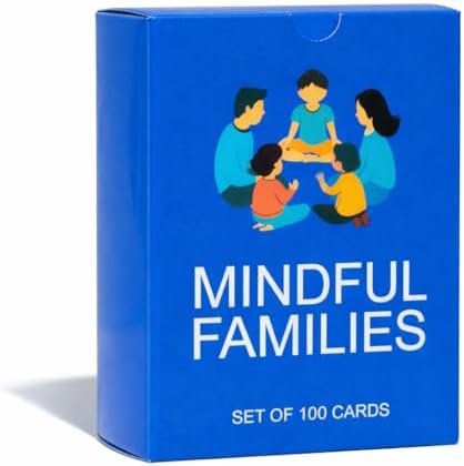 100 Mindful Families Conversation Cards – Mindfulness, Gratitude & Breathing Prompts for Self Care at Home, Travel & Therapy by MindfulnessWellness