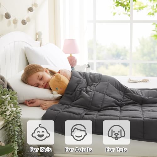 L'AGRATY Weighted Blanket - 36"x48" 3lbs Microfiber Material with Glass Beads Small Blanket for All-Season Summer Fall Winter Soft Thick - Image 5