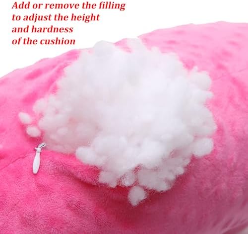 BBL Pillow After Surgery for Butt Sleeping, Brazilian Butt Lift Pillow Post Surgery Recovery for Sitting Sleeping Driving Donut Pillow for Woman Lumbar Back Cushion Seat Foam (Pink Dot) - Image 4