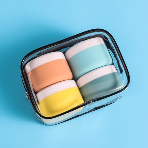 Kuangre Travel Containers for Toiletries, Silicone Cream Jars BPA-Free, Leak-proof 2oz Travel Size Containers, Portable Size Silicone Jars with Lid for Cosmetic Face Hand Body Cream (4 Pack) - Image 7