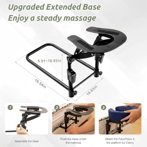 Massage Headrest for Bed, Head Holder & Face Cradle with Face Down Pillow - Image 3