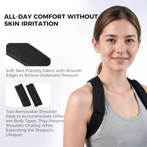 Posture Corrector for Women and Men, Adjustable Upper Back Brace - Image 5