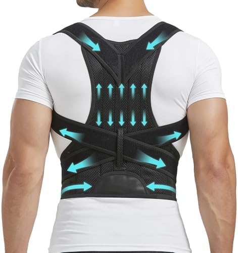 Back Brace Posture Corrector for Men and Women, Adjustable Back Brace for Back, Neck and Shoulder Pain Relief, Back Support for Scoliosis, Hunchback, Hump, Thoracic, Spine Corrector (Medium) by Unknown