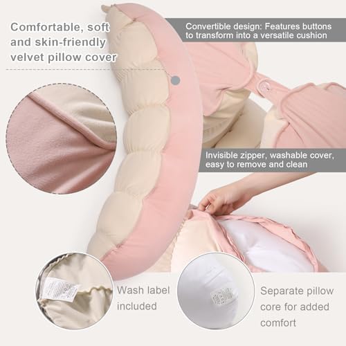 Peallow(Pat. Pend) – Long Round Body Pillow for Adults, Bolster Pillow for Sleeping, Soft and Supportive Pillow for Sleeping & Lumbar Support - Image 4