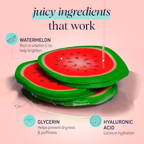 SpaLife Watermelon Cooling Eye Pads, 48 Hydrating Under Eye Patches for Puffiness, Dark Circles, and Tired Eyes, Infused with Hyaluronic Acid, Glycerin, and Vitamin C, Fruity Scent - Image 5