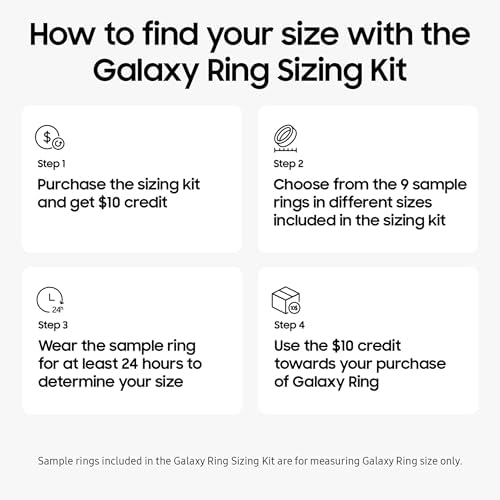 SAMSUNG Galaxy Ring, AI Smart Ring, Size First w/Sizing Kit, No App Subscription, Fitness Monitor, Sleep Tracker, Up to 7-Day Battery, Size 10, Titanium Black [US Version, 1Yr Manufacturer Warranty] - Image 2