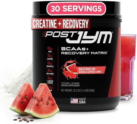 Post JYM Active Matrix - Post-Workout with BCAA's, Glutamine, Creatine HCL, Beta-Alanine, and More | JYM Supplement Science | Watermelon, 30 Servings by JYMSupplementScience