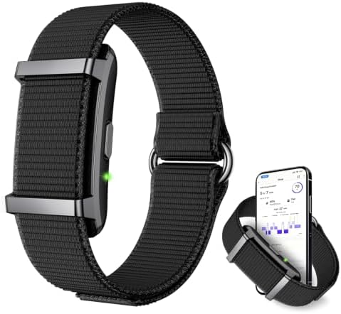 Smart Bracelet Fitness Trackers for Men Women, Smart Watch 24/7 Heart Rate Sleep Stress HRV Monitor, 170+ Sports Modes, 2 Bands, Free APP by Unknown