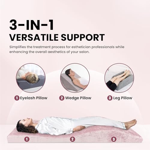Lash Bed Foam Topper, Massage Table High-Density Foam Mattress Topper, Ergonomic Curved Lash Bed Cushion for Beauty Salon - Image 5