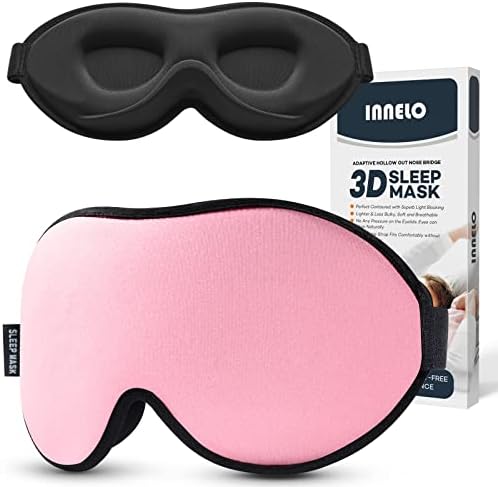 INNELO Sleep Mask for Side Sleeper, 3D Zero-Pressure, 100% Blackout, Nap by INNELOLifeChanger