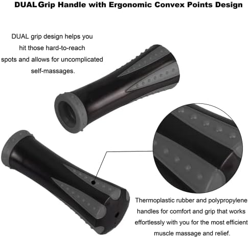 YANSYI Professional 9-Roller Deep Tissue Massage Stick - Portable Muscle Recovery Roller for Athletes, Relieves Post-Workout Soreness & Leg/Back Pain - Portable Physio Tool (Gray) - Image 4