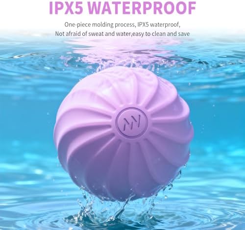 2.5" Mini Massage Ball, 10 Speeds Vibrating Massage Roller Ball for Palm, Hand, Foot, Leg, Neck, Back, Trigger Point Muscle Therapy Ball for Myofascial Release, Plantar Fasciitis Relief (Purple) - Image 6