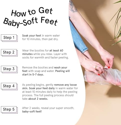 grace & stella Award-Winning Foot Peel Mask (4 Pairs, Unscented) - Image 6