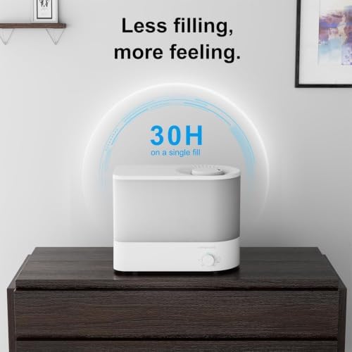 MEGAWISE 6L Ultrasonic Cool Mist Humidifier for Large Room, Bedroom, Baby Room and Plants, Quiet Under 28dB, Adjustable Mist Output, Auto Shut-Off, Low Power Humidifier - Image 2