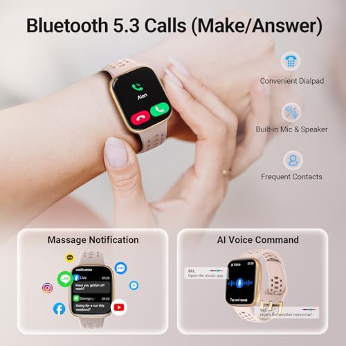 Smart Watches for Women Android iPhone, [1.85" AMOLED Screen] Smartwatch Fitness Tracker 3ATM Waterproof with Bluetooth Calls, AI Control, Heart Rate/SpO2/Sleep Monitor, 7 Days Battery - Image 4