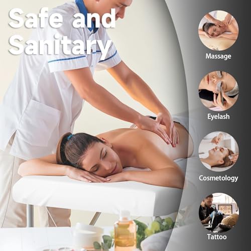 Leather Cover for Massage Table Wipeable Massage Bed Protector Cover Made of 4-ways Elastic 100% PU Waterproof Material, Machine Washable, Fit Rectangular Tables 28-32" Wide (Pure White, 1Pcs) - Image 6