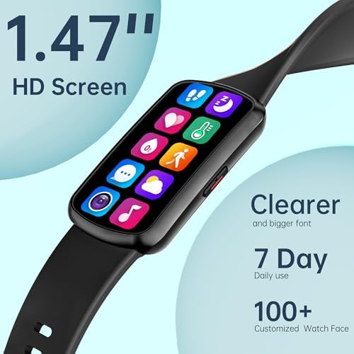 Health Fitness Tracker with 24/7 Heart Rate, Smart Watch with Blood Pressure and Blood Oxy-gen Monitor, Bulit-in 120+ Sport Mode, Sleep Tracking Waterproof Activity Tracker for Women Men - Image 2