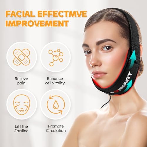 Doinart Red Light Therapy Belt for Neck, Portable Near Infrared Light Therapy for Face and Neck Chin Firming - Red Light Therapy Device Wearable Belt Neck Wrist Wrap Hand Unisex Gift - Image 3
