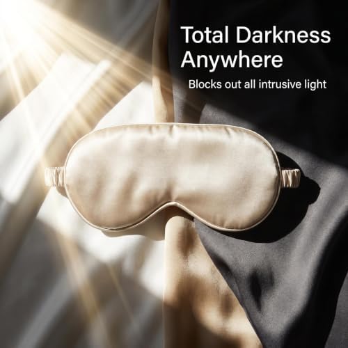 [3 Pack] QSYW Sleep Masks, Satin Eye Mask for Sleeping - Silky Eye Masks Bulk with Storage Bag & Elastic Strap,Beige - Image 7