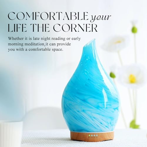 Porseme Essential Oil Diffuser 280ml Handmade Glass Diffuser 7H Runtime - Image 4