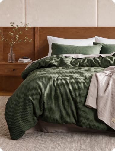 Bedsure PureWoven Cotton Waffle Weave Duvet Cover, Queen, Duvet Cover Only by Unknown