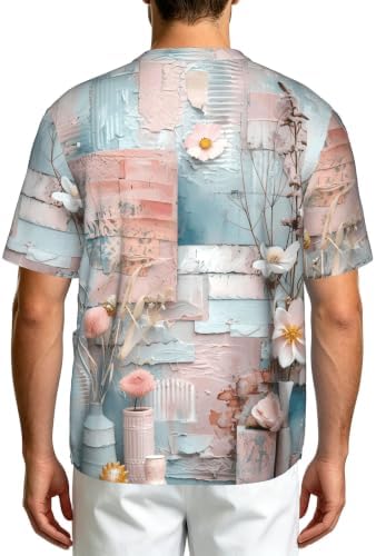 Men's Scrub Top,V-Neck Spill Wrinkle Resistant,3 Pockets-Ornate Scrapbook (4) - Image 2