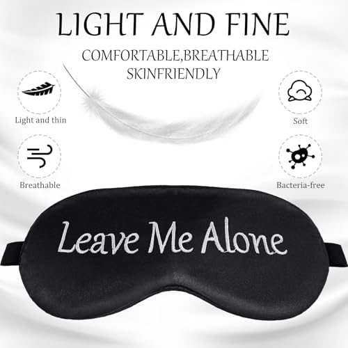 4 Pack Funny Eye Mask for Sleeping Blackout, Black, Blue, Pink, Gold - Image 2