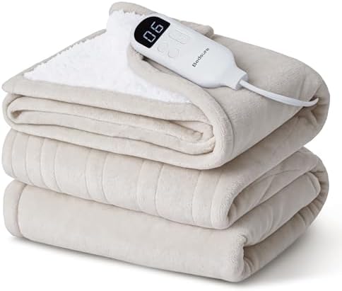 Bedsure Heated Blanket Full Size, Soft Electric Blanket with Preheat, Cream by Unknown