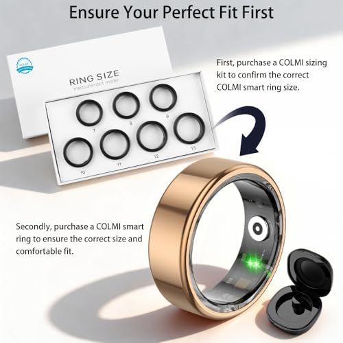 Smart Ring for Women, Health Tracker & 5ATM, COLMI R02. (Rose Gold, 9#) - Image 2