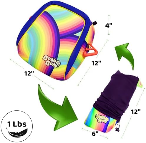 BubbleBum Inflatable Booster Car Seat for Kids, Rainbow - Image 4
