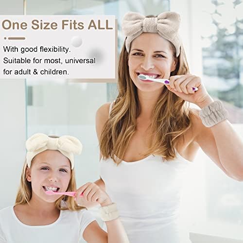 WHAVEL 6PCS Spa Headband and Wristbands Set for Washing Face Makeup - Image 4