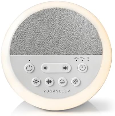 Yogasleep Nod White Noise Sound Machine, With Soft Night Light & Sleep Timer, 20 Sound Options Including Lullabies, Nature & Pink Noise, Sleep Aid For Baby & Adults, Noise Canceling For Office Privacy by Yogasleep