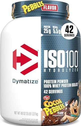 Dymatize ISO100 Protein Powder, 100% Whey Isolate, Cocoa Pebbles by DymatizeNutrition