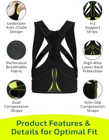AOFIT Posture Corrector for Women for Rounded Shoulders Hunchback Black M - Image 5