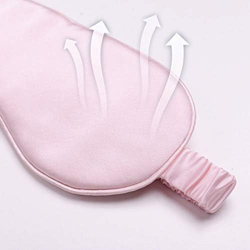 Silk Sleep Mask Light Blocking Luxury 100% Mulberry 19mm Silk Eye Mask Eye Cover Blindfold Ultra Soft Light & Comfy Anti Aging Skin Care with Travel Bag Gift Package - Image 2